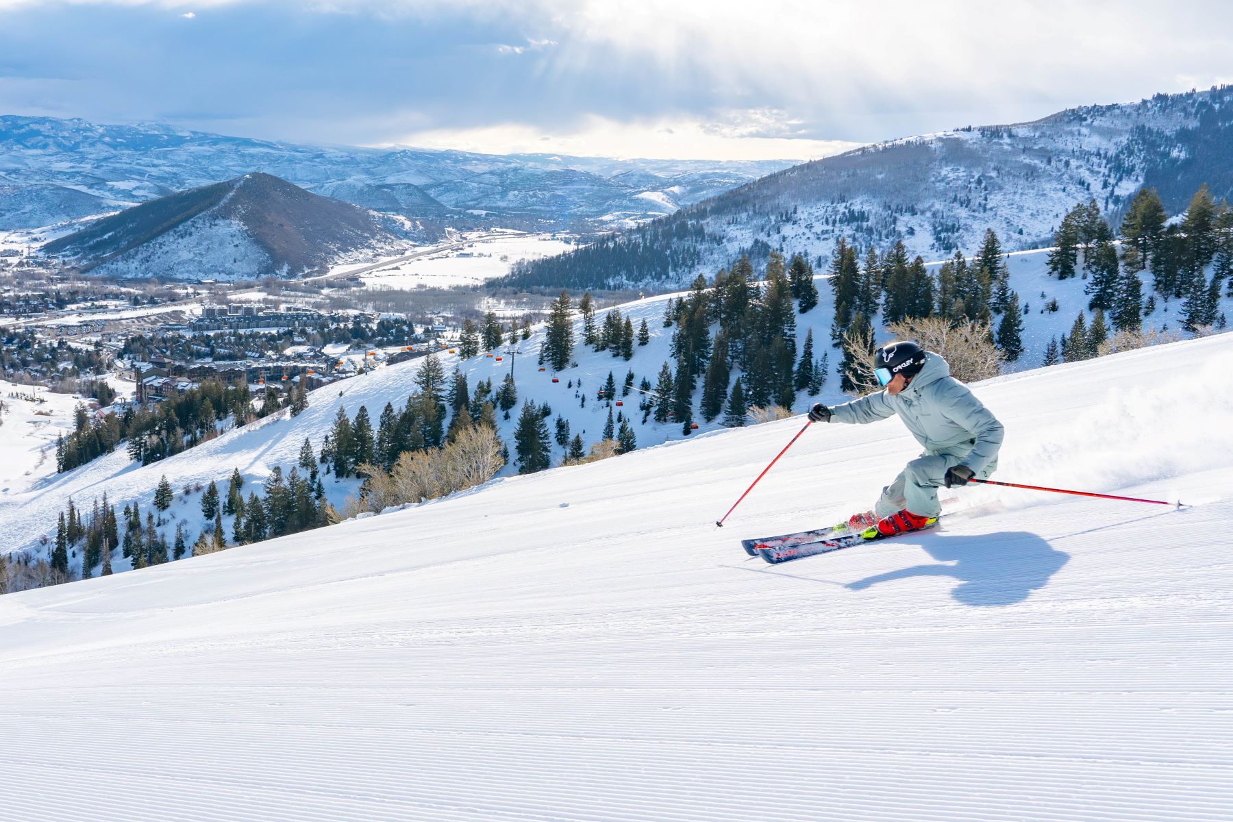 A skier at Park City Mountain in Utah. Courtesy Vail Resorts.